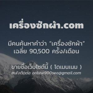 ขายโดเมนเนม เครื่องซักผ้า.com